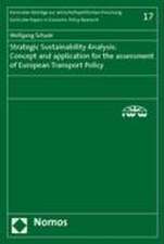 Strategic Sustainability Analysis: Concept and Application for the Assessment of European Transport Policy