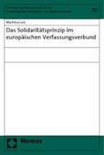 Das Solidaritätsprinzip im europäischen Verfassungsverbund