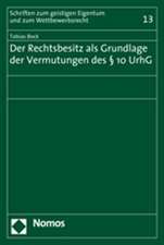 Der Rechtsbesitz als Grundlage der Vermutungen des § 10 UrhG