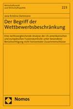 Der Begriff Der Wettbewerbsbeschrankung: Eine Rechtsvergleichende Analyse Der Us-Amerikanischen Und Europaischen Fusionskontrolle Unter Besonderer Ber