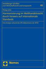 Harmonisierung im Welthandelsrecht durch Verweis auf internationale Standards