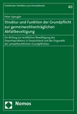 Struktur Und Funktion Der Grundpflicht Zur Gemeinwohlvertraglichen Abfallbeseitigung: Ein Beitrag Zur Rechtlichen Bewaltigung Des Deponieproblems in D