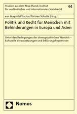 Politik und Recht für Menschen mit Behinderungen in Europa und Asien