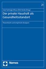 Der Private Haushalt ALS Gesundheitsstandort