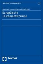 Europäische Testamentsformen