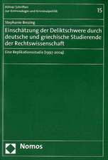 Einschätzung der Deliktschwere durch deutsche und griechische Studierende der Rechtswissenschaft