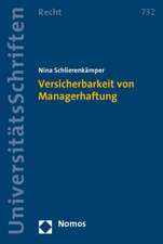 Versicherbarkeit von Managerhaftung