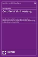 Geschlecht ALS Erwartung: Das Geschlechtsdiskriminierungsverbot ALS Recht Gegen Diskriminierung Wegen Der Sexuellen Orientierung Und Der Geschle