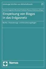 Einspeisung von Biogas in das Erdgasnetz