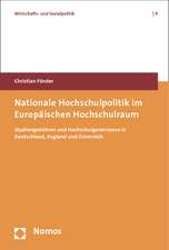 Nationale Hochschulpolitik im Europäischen Hochschulraum