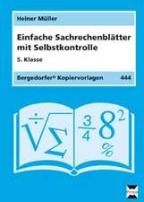 Einfache Sachrechenblätter mit Selbstkontrolle, 5. Klasse