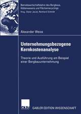 Unternehmungsbezogene Kernkostenanalyse: Theorie und Ausführung am Beispiel einer Bergbauunternehmung