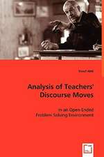 Analysis of Teachers'' Discourse Moves