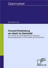 Forward-Preisbildung Am Markt Fur Elektrizit T