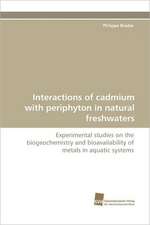 Interactions of Cadmium with Periphyton in Natural Freshwaters: Communities in Private-Collective Innovation