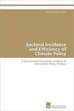 Sectoral Incidence and Efficiency of Climate Policy