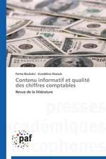 Contenu informatif et qualité des chiffres comptables