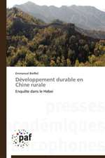 Développement durable en Chine rurale