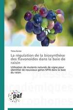 La régulation de la biosynthèse des flavonoïdes dans la baie de raisin