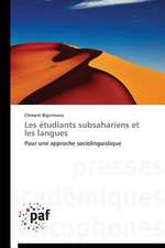 Les étudiants subsahariens et les langues