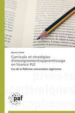 Curricula et stratégies d'enseignement/apprentissage en licence FLE