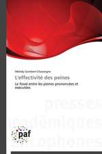 L'effectivité des peines