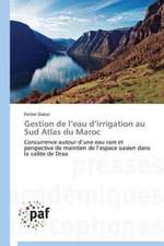 Gestion de l¿eau d¿irrigation au Sud Atlas du Maroc