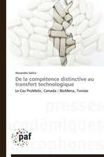 De la compétence distinctive au transfert technologique