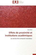 Effets de Proximite Et Institutions Academiques