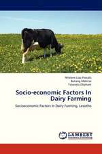 Socio-economic Factors In Dairy Farming