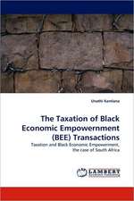 The Taxation of Black Economic Empowernment (BEE) Transactions