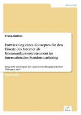 Entwicklung eines Konzeptes für den Einsatz des Internet als Kommunikationsinstrument im internationalen Standortmarketing