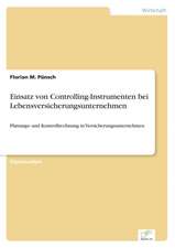 Einsatz von Controlling-Instrumenten bei Lebensversicherungsunternehmen