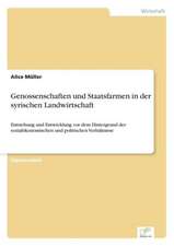 Genossenschaften und Staatsfarmen in der syrischen Landwirtschaft