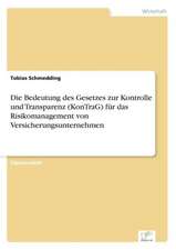 Die Bedeutung des Gesetzes zur Kontrolle und Transparenz (KonTraG) für das Risikomanagement von Versicherungsunternehmen