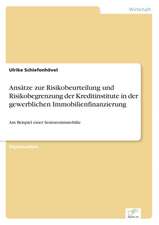 Ansätze zur Risikobeurteilung und Risikobegrenzung der Kreditinstitute in der gewerblichen Immobilienfinanzierung