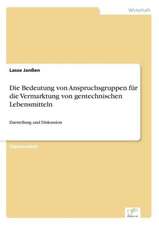 Die Bedeutung von Anspruchsgruppen für die Vermarktung von gentechnischen Lebensmitteln