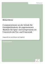 Computereinsatz an der Schule für Geistigbehinderte als angemessenes Medium für Spiel- und Lernprozesse im Unterricht der Vor- und Unterstufe