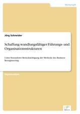 Schaffung wandlungsfähiger Führungs- und Organisationsstrukturen