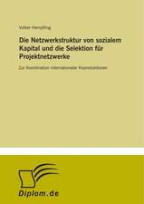 Die Netzwerkstruktur von sozialem Kapital und die Selektion für Projektnetzwerke