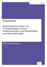 Biomechanische Analyse von Trainingsübungen an einer Funktionsstemme in der Rehabilitation nach Knieverletzungen