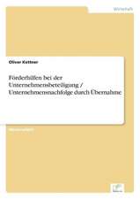 Forderhilfen Bei Der Unternehmensbeteiligung / Unternehmensnachfolge Durch Ubernahme: Marktrecherche Im Escm