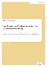 Der Beitrag Von Produktelementen Zur Markenwahrnehmung