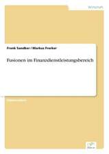 Fusionen Im Finanzdienstleistungsbereich