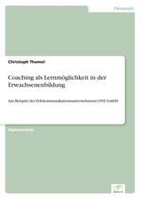 Coaching ALS Lernmoglichkeit in Der Erwachsenenbildung: Konflikte Losen Mit Mediation