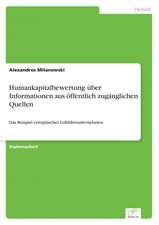 Humankapitalbewertung Uber Informationen Aus Offentlich Zuganglichen Quellen