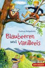 Blaubeeren und Vanilleeis