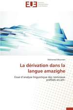 La Derivation Dans La Langue Amazighe