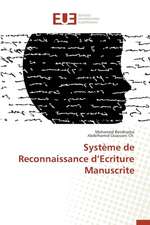 Systeme de Reconnaissance D'Ecriture Manuscrite