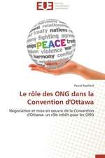 Le Role Des Ong Dans La Convention D'Ottawa: Cas Du Service Abr